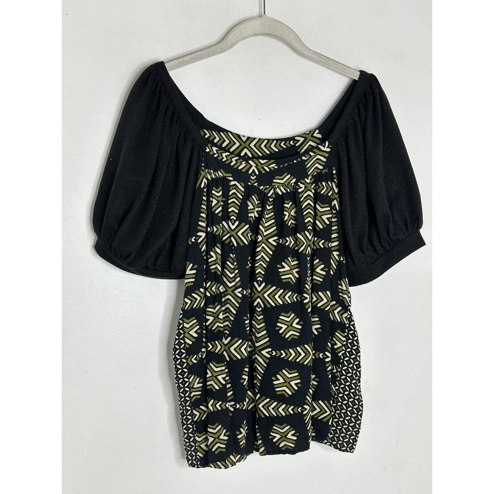 Maeve by Anthropologie Women's Short Sleeve Printed Top Size Medium - Picture 2 of 7